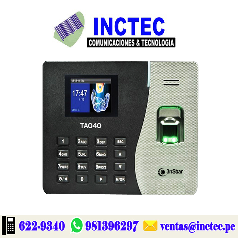 LECTOR BIOMETRICO DE HUELLA 3NSTAR ( TA040 ) CONTROL DE ASISTENCIA