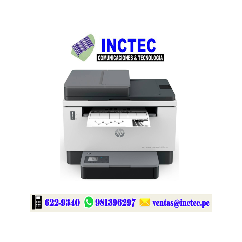 Impresora Multifuncional HP LaserJet Tank MFP 2602sdw